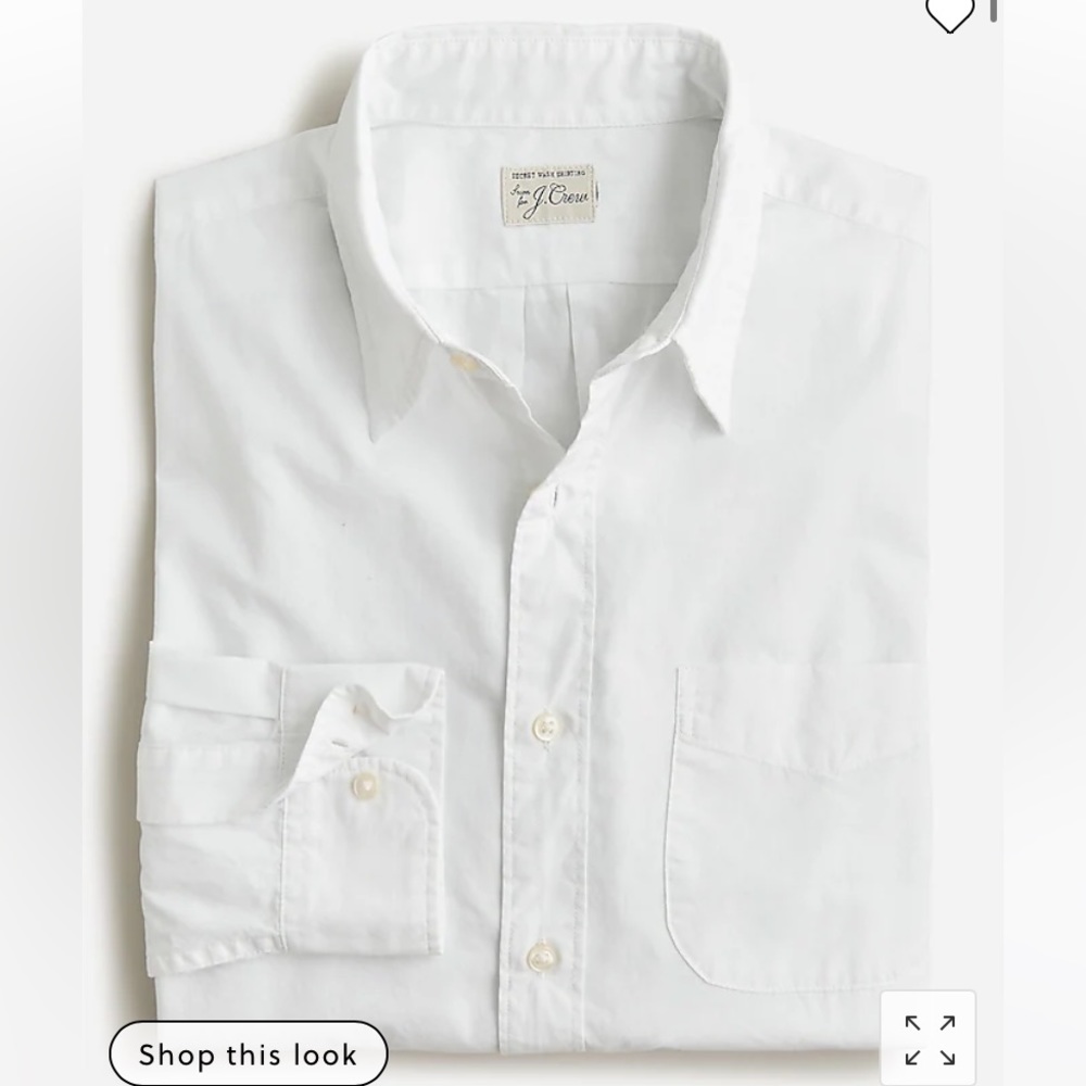J. Crew Relaxed Secret Wash cotton poplin shirt